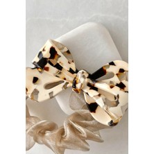 Çok Renkli Tasarım Lastikli Tül Detaylı Fiyonk Toka