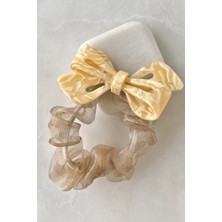 Çok Renkli Tasarım Lastikli Tül Detaylı Fiyonk Toka