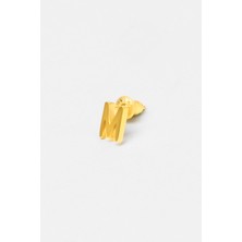 So CHIC My Story M Harfi 18 Ayar Sarı Altın Kaplama Gümüş Tek Küpe