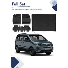 Ko Kaliteoto Opel Combo 2021-2022-2023-2024-2025 Model Tam Uyumlu Paspas+Seperatörlü Bagaj Havuzu Seti