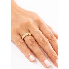 Zeyd Jewelry Işıltılı Örgü Model 14 Ayar Altın Yüzük