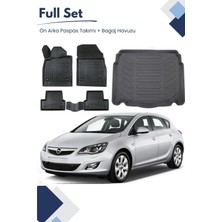 Ko Kaliteoto Opel Astra J Hatchback 2010-2011-2012-2013-2014-2015-2016 Model Tam Uyumlu Paspas+Bagaj Havuzu Seti