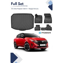Ko Kaliteoto Nissan Qashqai E-Power 2023-2024-2025 Model Tam Uyumlu Paspas+Alt Bagaj Havuzu Seti