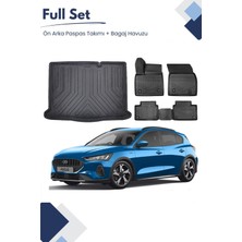 Ko Kaliteoto Ford Focus 5 Hatchback 2022 Model Tam Uyumlu Paspas+Tamir Kitli Bagaj Havuzu Seti