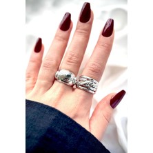 Leo'Stone Premium Seri Braids Tasarım Cilalı Ayarlanabilir Kadın Yüzük