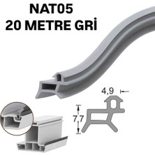 Dkf Conta 5 mm Gri NAT05 Kapı ve Pencere Fitili 20 Metre