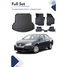 Ko Kaliteoto Volkswagen Jetta 2006 Model Tam Uyumlu Paspas+Bagaj Havuzu Seti