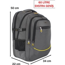 Dada Büyük Boy Erkek Sırt Çantası 60 Litre USB Type-C Aparat Ortopedik Sırt ve Omuz Askısı 15,6/17,3 Inç