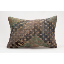 Kilim Wholesale El Yapımı Kilimden Yapılmış Vintage Kırlent Kılıfı, Yün, 40X60 cm