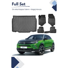 Ko Kaliteoto Opel Mokka 2023 Model Tam Uyumlu Paspas+Alt Bagaj Havuzu Seti