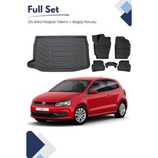 Ko Kaliteoto Volkswagen Polo 6r 2013-2014-2015-2016 Model Tam Uyumlu Paspas+Üst Bagaj Havuzu Seti