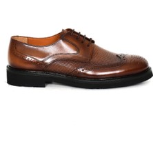Tuna Hakiki Deri Oxford Kahverengi Erkek Ayakkabı - Eva Taban E643