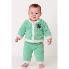 Abarta Pelüş Düğmeli Sol Göğüsünde Yön Pusula Armalı Alt&üst Unısex Bebek Takım