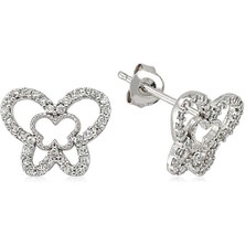 Noip 925 Ayar Gümüş Çivili Kelebek Küpe EA1540006 (802802)