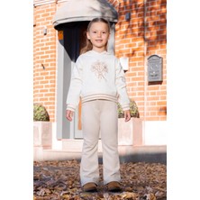 Minycenter Kız Çocuk Çiçek Sim Baskılı Kapüşonlu Sweatshirt MNT25K210