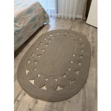 MaVaux Cookie Taş Kırçıllı Jüt Kordon Hasır El Örgüsü Kilim Oturma Odası Antre Mutfak