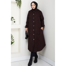İlkimay.com Dilra Kapüşonlu Kaşe Kap 1632 - Bordo