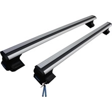 Bmy Oto Aksesuar  Trophybars Kilitlenebilir (120 Cm) Gri Ara Atkı - Mitsubishi Colt (2002-2008) Z30 Hatchback ile Uyumlu Tavan Barı