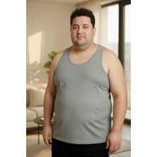 Erdenay Tekstil Büyük Beden Pamuklu Erkek Atleti 12'li Paket - Gri