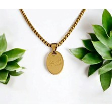 Hg.Aksesuar Allah Yazılı Çelik Kolye Ucu