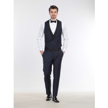 Saks Fitted Fit Şal Yaka Klasik Yelek