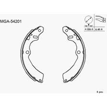 MGA 54201 Arka Fren Balatasi 5321085