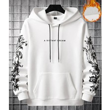 Amor Man Büyük Beden Özel Tasarım Kapüşonlu Kol Baskılı Japon Stil Oversize Erkek Sweatshırt