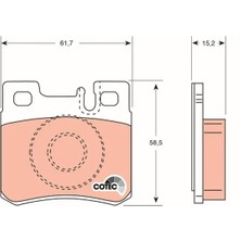 TRW GDB987 Arka Fren Balatasi A0014200220 A0014201320 A0014207320
