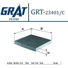 Grat 23401C Polen Filtresi (Karbonlu) 80292SFY003