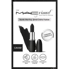 MACximal Silky Matte Lipstick Nemlendirme Etkili Yoğun Renk Sağlayan Ruj - Caviar