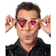 Çılgın Tahtakale Siyah Beyaz Renk Martini Tasarımlı Parti Gözlüğü