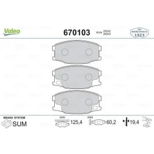 Valeo 670103 On Fren Balatasi MC894601 MK499871 MK499872
