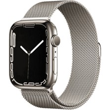 Adige Apple Watch 11 46MM Kordon Kayış Metal Hasır Örgülü