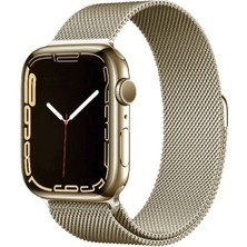 Adige Apple Watch 11 46MM Kordon Kayış Metal Hasır Örgülü