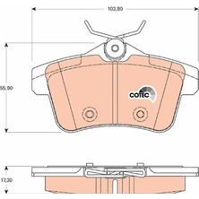 TRW GDB1828 Arka Fren Balatasi 1608520680 1608681680 1611838080