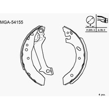 MGA 54155 Arka Fren Balatasi 91AB2200LA