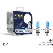 NIKEN 125 H4 60/55W BEYAZ IŞIK AMPUL P43T 5000K UNIVERSAL
