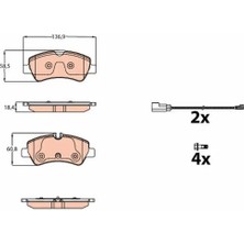 TRW GDB2161 Arka Fren Balatasi 1916327 MEBK2J2M008AA