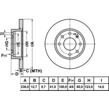MGA 50130 Fren Diski On 569030 (2 Adet Fiyatıdır)