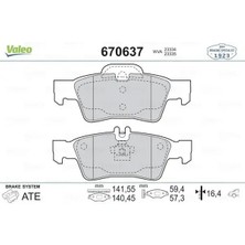Valeo 670637 Arka Fren Balatasi 0054209420 0074206820 54209420