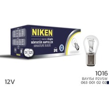 NIKEN 1016 AMPUL ŞAŞI TIR.BAY15D P21W/5W 125 10LU (10 ADET)