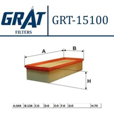 Grat 15100 Hava Filtresi 1K0129620D