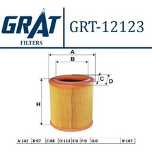 Grat 12123 Hava Filtresi 1444F0