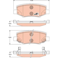TRW GDB4145 Arka Fren Balatasi 68003776AA V2013776AA