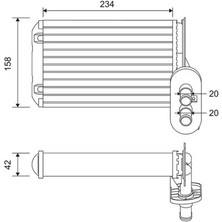 Valeo 812030 Kalorifer Petegi 191819031 191819031A 191819031B