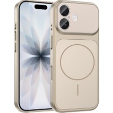 Tılsım Tekno iPhone 16 Kılıf Tstk M-Safe Şarj Özellikli Kamera Korumalı Formen Kapak - Gold