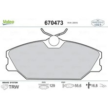 Valeo 670473 On Fren Balatasi 410604441R 410607125R 7701206379