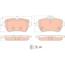 TRW GDB2014 Arka Fren Balatasi 0004203105 A0004202805 A0004203105