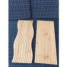 Yazıcı 2'li Oluklu Sunumluk Kesme Tahtası Sunum Tahtası