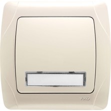 Storemax Carmen Krem Işıklı Etiketli Zil 24V Çabuk Bağlantı